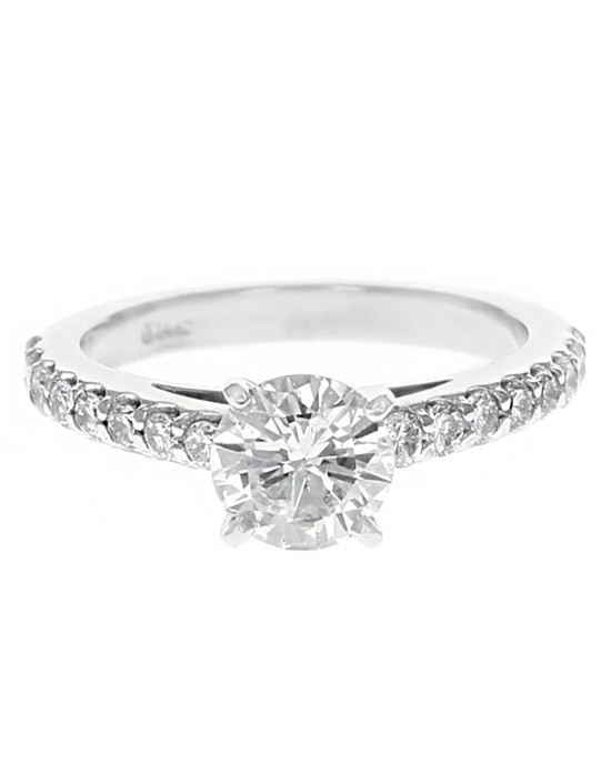 Diamond Solitaire Engagement Ring in White Gold